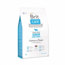 Brit Care Grain Free Junior Large Breed Salmon & Potato - сухий беззерновий корм з лососем і картоплею для цуценят великих порід